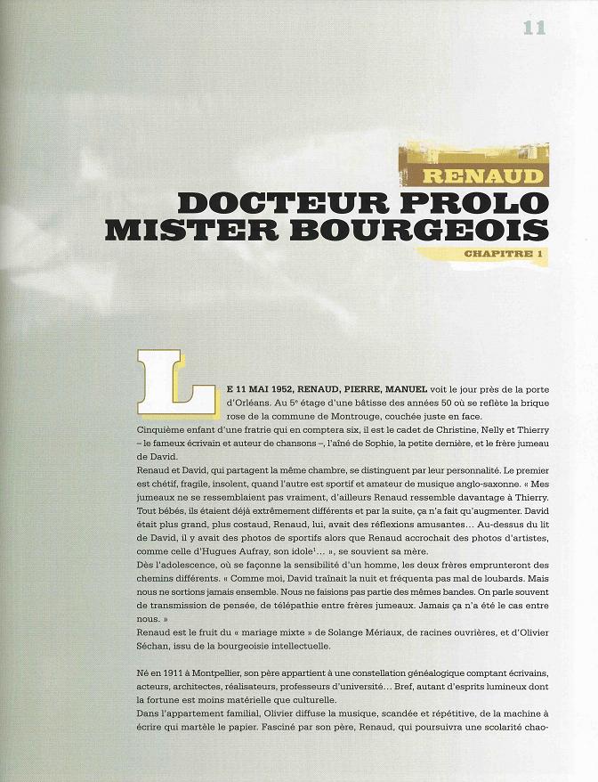 Page 11 du livre Renaud et s'il n'en reste qu'un d'Alain Wodraska
