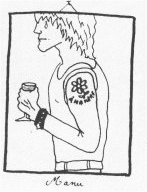 Manu dessin� par Renaud pour le programme du Concert de l'Olympia 1982