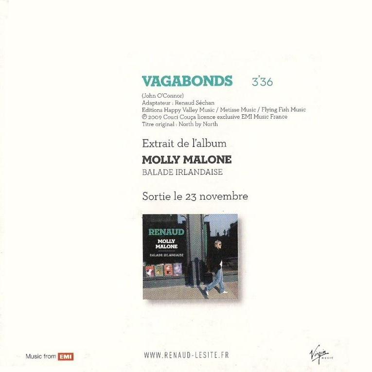 Visuel Verso CD Promo 1 titre Vagabonds