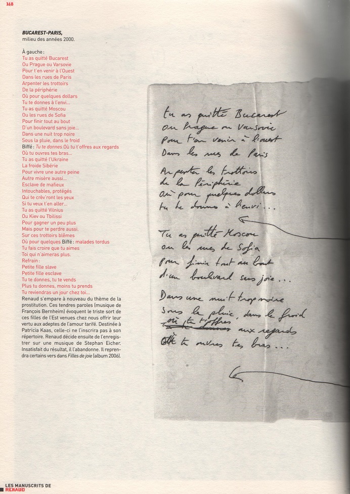 manuscrits renaud petite fille slave album 2016