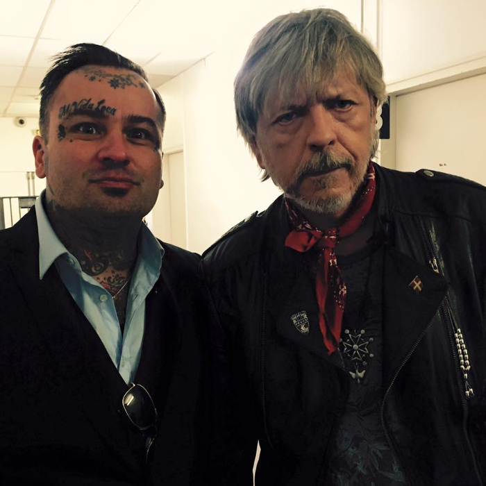Renaud et Jeremua Rios sur le tournage du clip Toujours debout