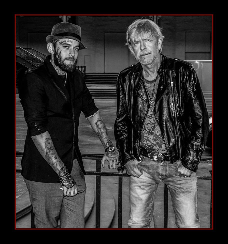 Renaud et S�bastien Bottin sur le tournage du clip Toujours debout