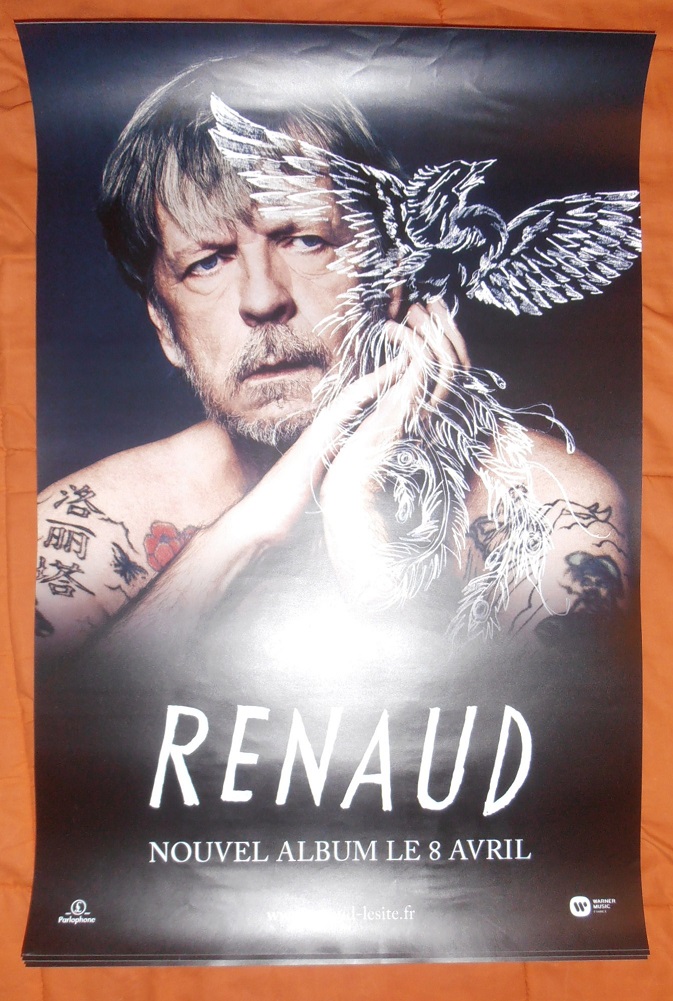 renaud poster adh�sif 40 * 60 cm album 8 avril 2016
