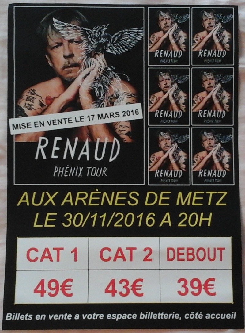 affiche poster tourn�e ph�nix tour renaud 2016 metz