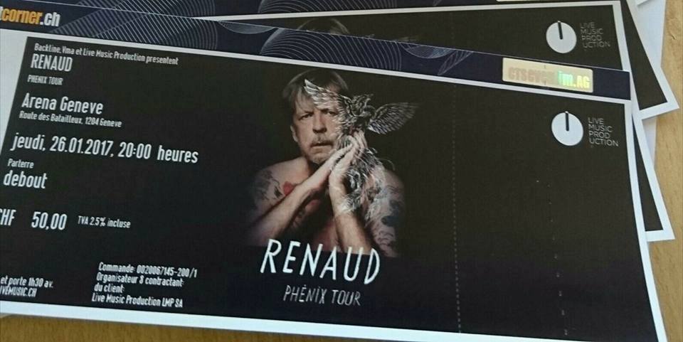 ticket concert ph�nix tour renaud 2016 2017 ticketcorner.ch fan