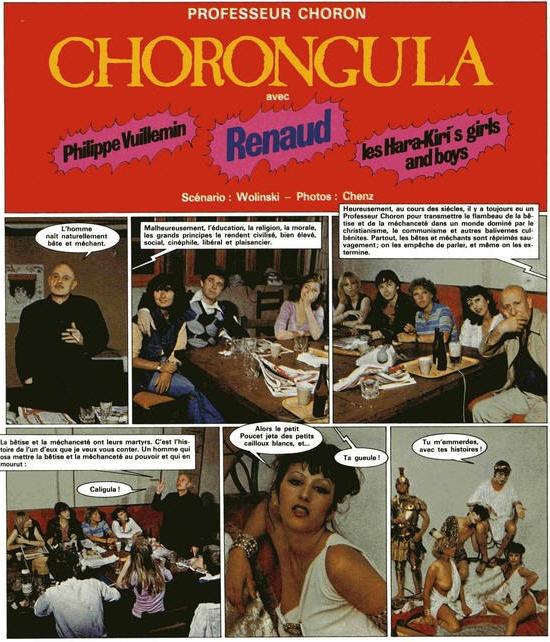 Renaud dans Chorongula Hara Kiri octobre 1980 page 1