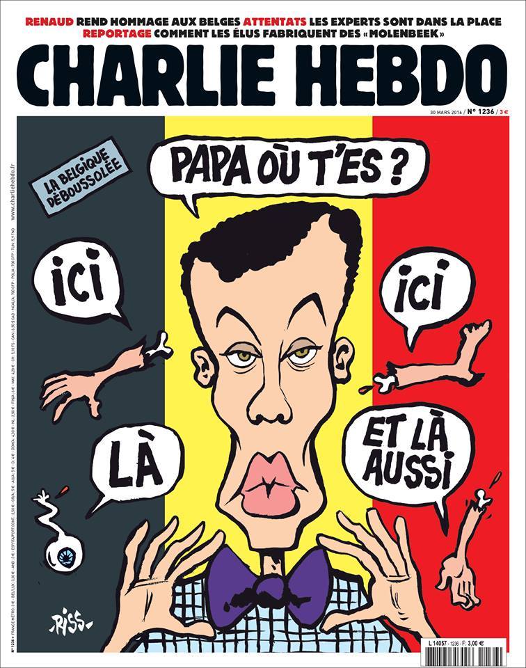 Charlie Hebdo 1236 30 mars 2016 Renaud rend hommage aux belges